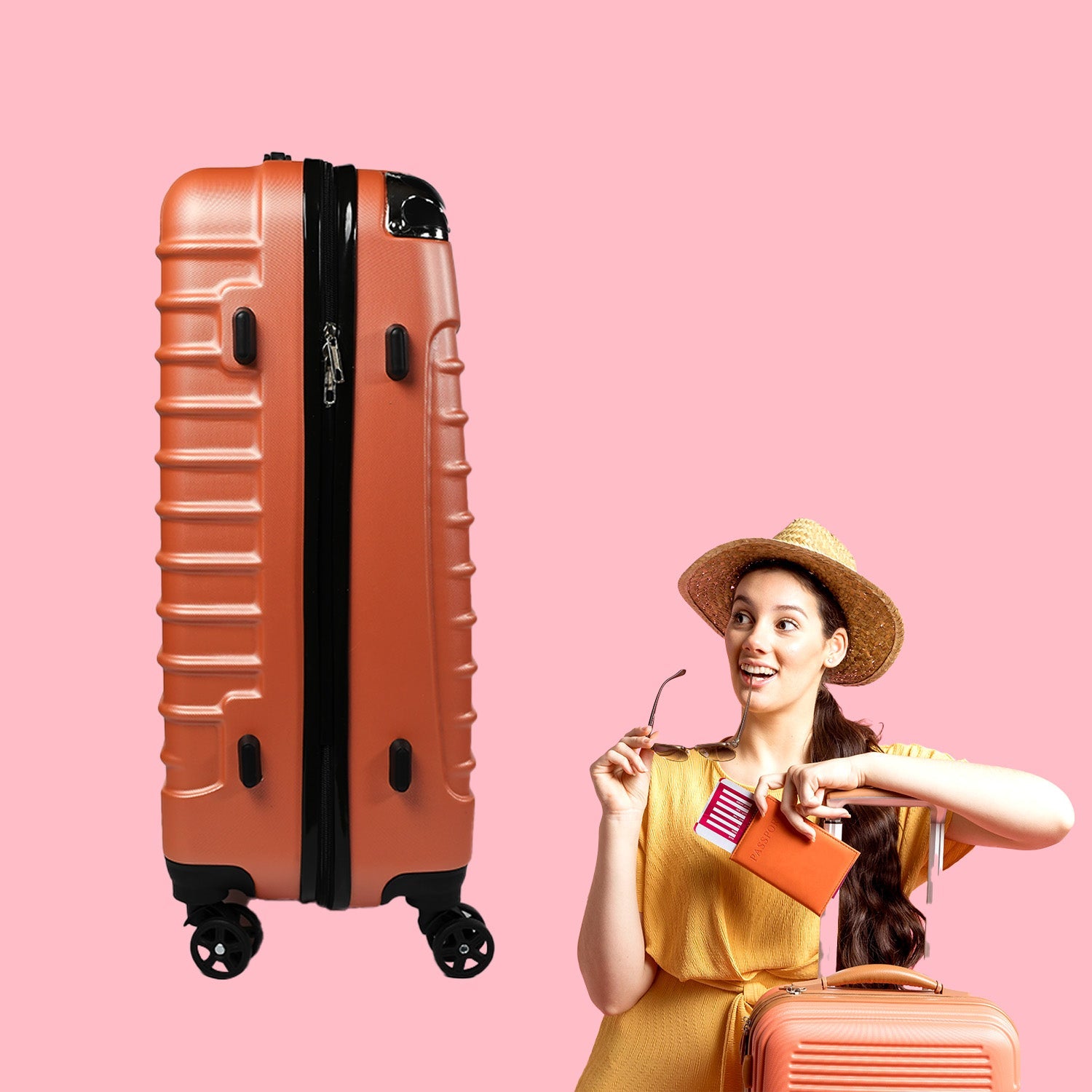 1106 Luxury Traveling bag 4 Spiner Wheel Trolley Bag Large Bag Store Extra Luggage In Bag For Traveling Use Large Bag ( Set of 2 Pc ) DeoDap 1106 Luxury Traveling bag 4 Spiner Wheel Trolley Bag Large Bag Store Extra Luggage In Bag For Traveling Use Large Bag ( Set of 2 Pc ) DeoDap